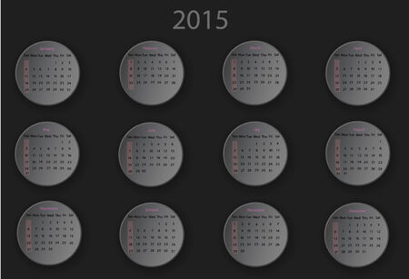 calendar 2015のイラスト素材