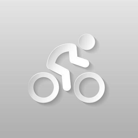 Origami vector cyclistのイラスト素材