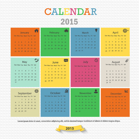 Calendar 2015 - template designのイラスト素材