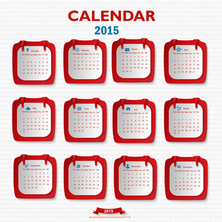 Calendar 2015 - template vector designのイラスト素材