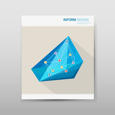 Cover report colorful geometric shapes info-graphic design backgroundのイラスト素材