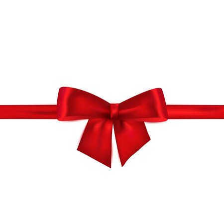 ribbon with bow on a white background. Vector illustration.のイラスト素材