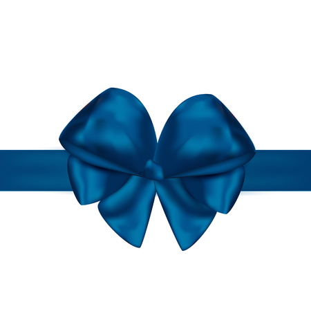ribbon with bow on a white background. Vector illustration.のイラスト素材