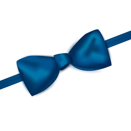 ribbon with bow on a white background. Vector illustration.のイラスト素材
