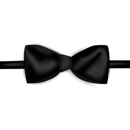 ribbon with bow on a white background. Vector illustrationのイラスト素材