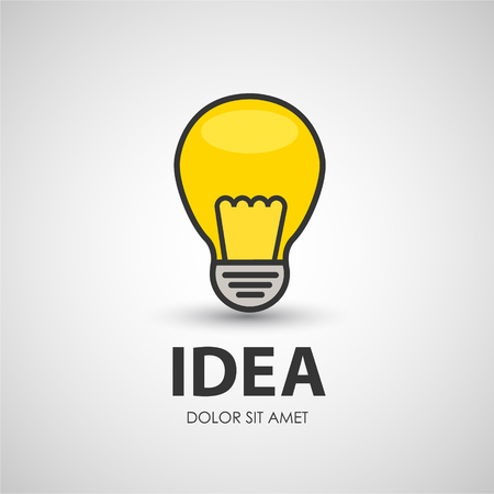 Electric bulb lighting device. Business creative icon.のイラスト素材