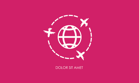 Airplans global symbol vectorのイラスト素材