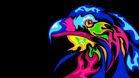 The abstract stylization of the eagleのイラスト素材