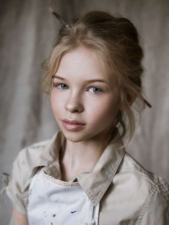 portrait of a pretty girl - an artistの写真素材