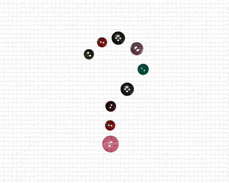 The image of a textural question from buttonsの写真素材