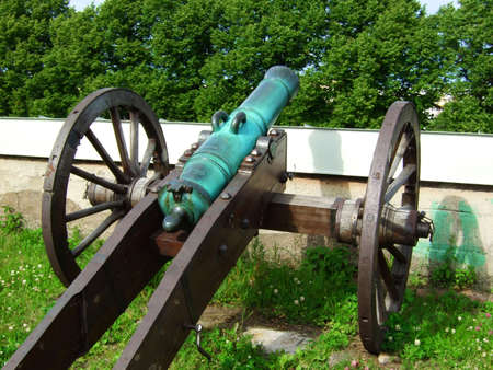 Photo of an ancient gun, illustration for military magazines.の写真素材