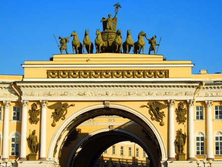 Beautiful photo of a building of a museum in St.-Petersburgの写真素材