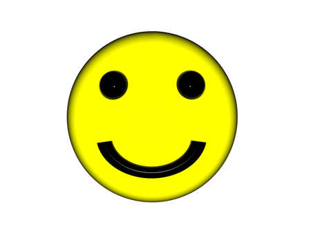 Happy smiley yellow face.の写真素材
