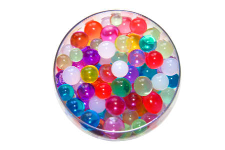 Beautiful wine glass from glass with balls.の写真素材