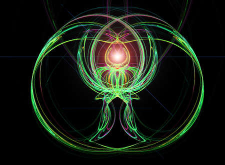 Background in the form of a green sphere with a luminescence inside.の写真素材