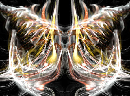 Abstract background from moving fires on black.