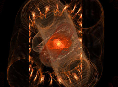 Abstract background from moving fires on black.