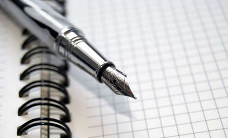 Ballpoint on a notebook.の写真素材