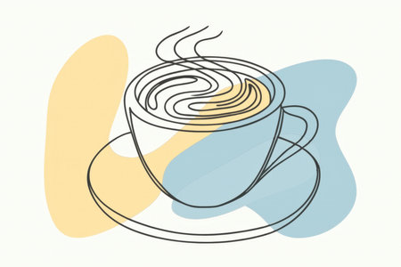 a cup of coffee with a sauce on topの素材