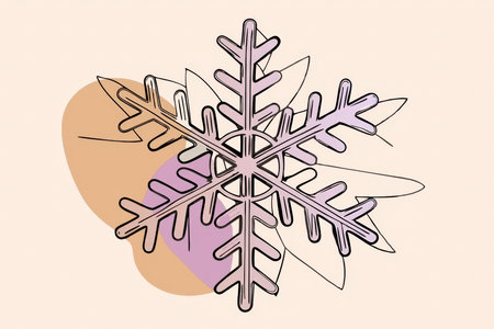 a snowflorer with a pink backgroundの素材