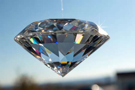 a diamond is hanging from a stringの素材