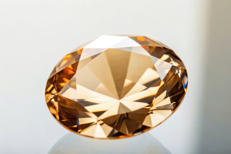 a brown diamond on a white surfaceの素材