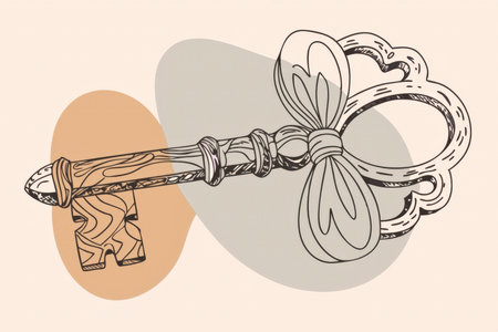 a key with a key chain attached to itの素材