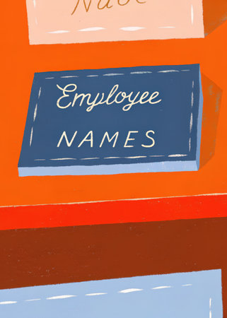 a painting of a red blue and orange wallの素材