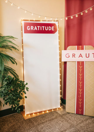 a white board with a red and white signの素材