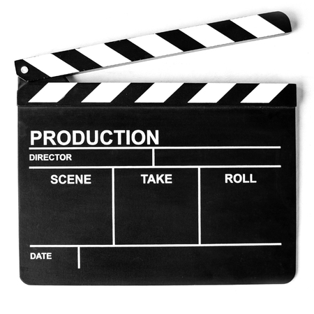 The Clapper board on white backgroundの素材 [FY31083860272]