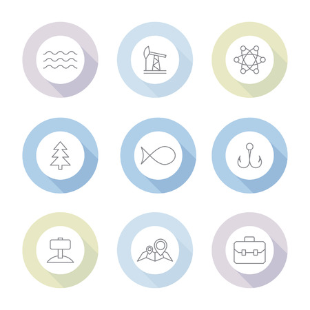 Industry buttons on white background,vector iconのイラスト素材