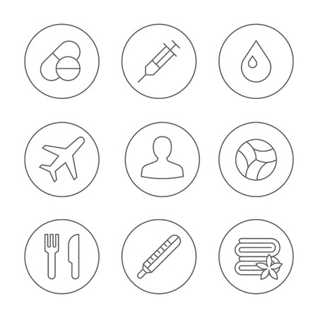 Medical Icons with White Backgroundのイラスト素材