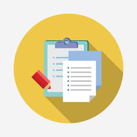 Vector flat icon. Long shadow designのイラスト素材