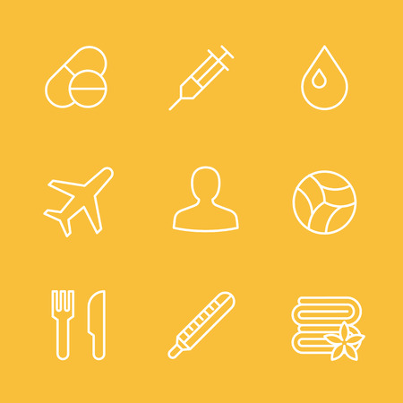 Medical Icons with White Backgroundのイラスト素材