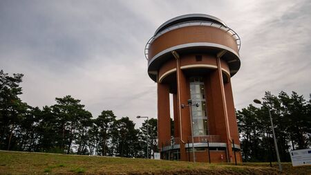 Gdansk / Poland, 07/14/2018 Water tower Kazimierz in Sobieszewo Island.
