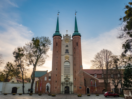Olive Cathedral in the morning. Gdansk, Poland.の写真素材