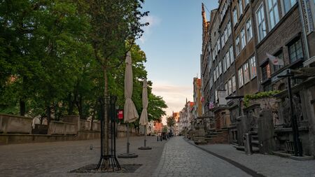 Gdansk, Poland. 06/06/2019. Old tenement house on the Holy Spirit Street in Gdansk.