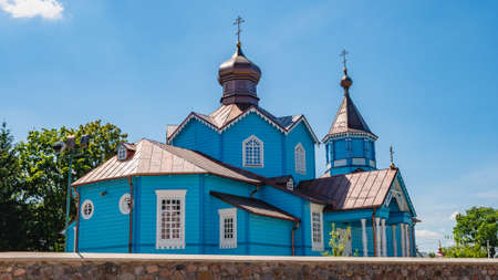 Wooden Orthodox church in Narew, Podlaskie Voivodeship, Poland.の写真素材