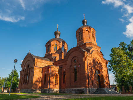 Orthodox church from Bialowiezaの写真素材
