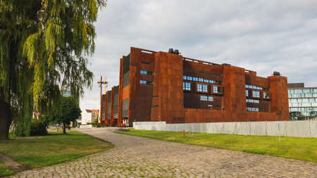 Gdansk, Poland. 09/16/2020. ESC European Solidarity Center and Monument to the fallen Shipyard Workers 1970, Gdansk, Poland.のeditorial素材
