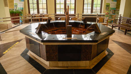 Duszniki ZdrÃ³j, 15 May 2021. The interior of the Mineral Water Pump Room in the health resort in Duszniki ZdrÃ³j.のeditorial素材