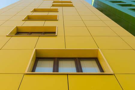 Modern building with blue skyの写真素材