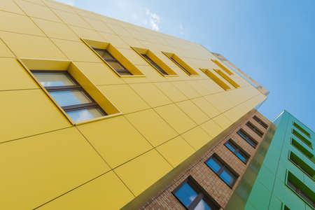 Modern building with blue skyの写真素材