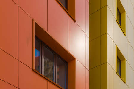 Modern building with blue skyの写真素材