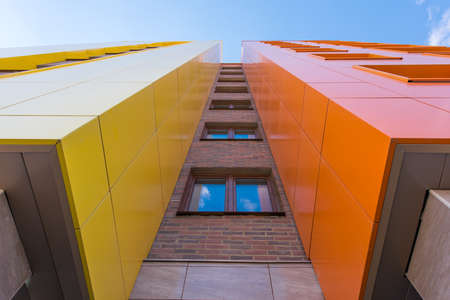 Modern building with blue skyの写真素材