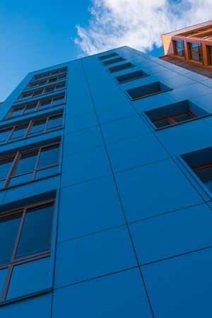 Modern building with blue skyの写真素材