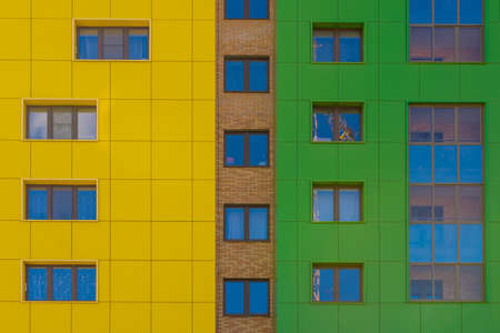 Modern building with blue skyの写真素材