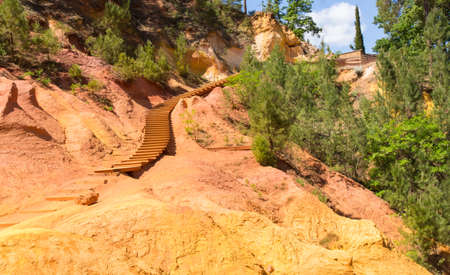 The Sentier des Ocres is a popular trail through the old ochre quarries