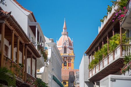 Colonial architecture of Cartagena: Colombia.の写真素材
