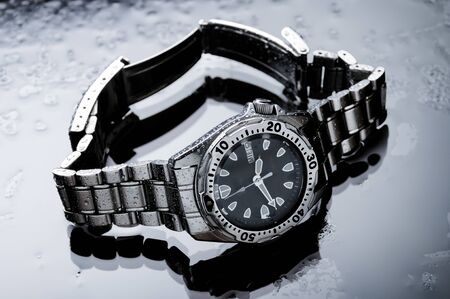 classic all-steel diving watchの写真素材